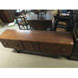 A circa 1970s elongated modern design sideboard. N