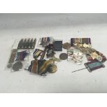 A collection of medals including a 1914-15 star