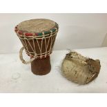 Bongo drums & armadillo basket