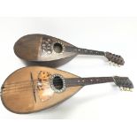 Two 19th century Italian mandolins with mother of