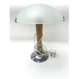 Ikea Kvintol frosted glass vintage mushroom table light, approximately 35cm tall. Untested.