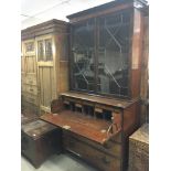 A Quality George III Mahogany Secretaire bookcase