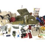 Large collection of various GI Joe and other items including accessories- figures- books etc.