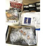 A A Box Containing plastic and Lead Figures also a