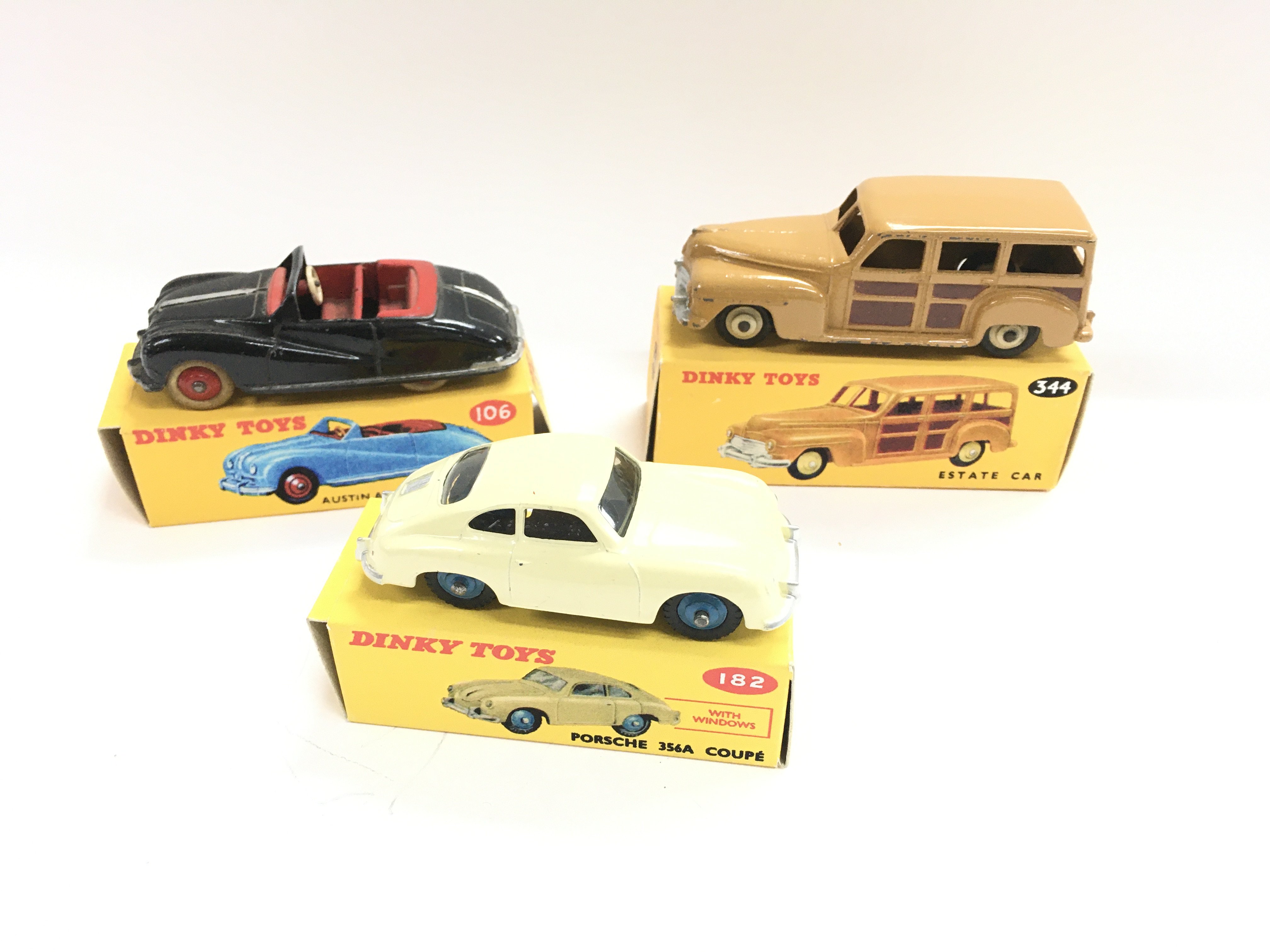3 Boxed Dinky Vehicles in Reproduction Boxes. Incl
