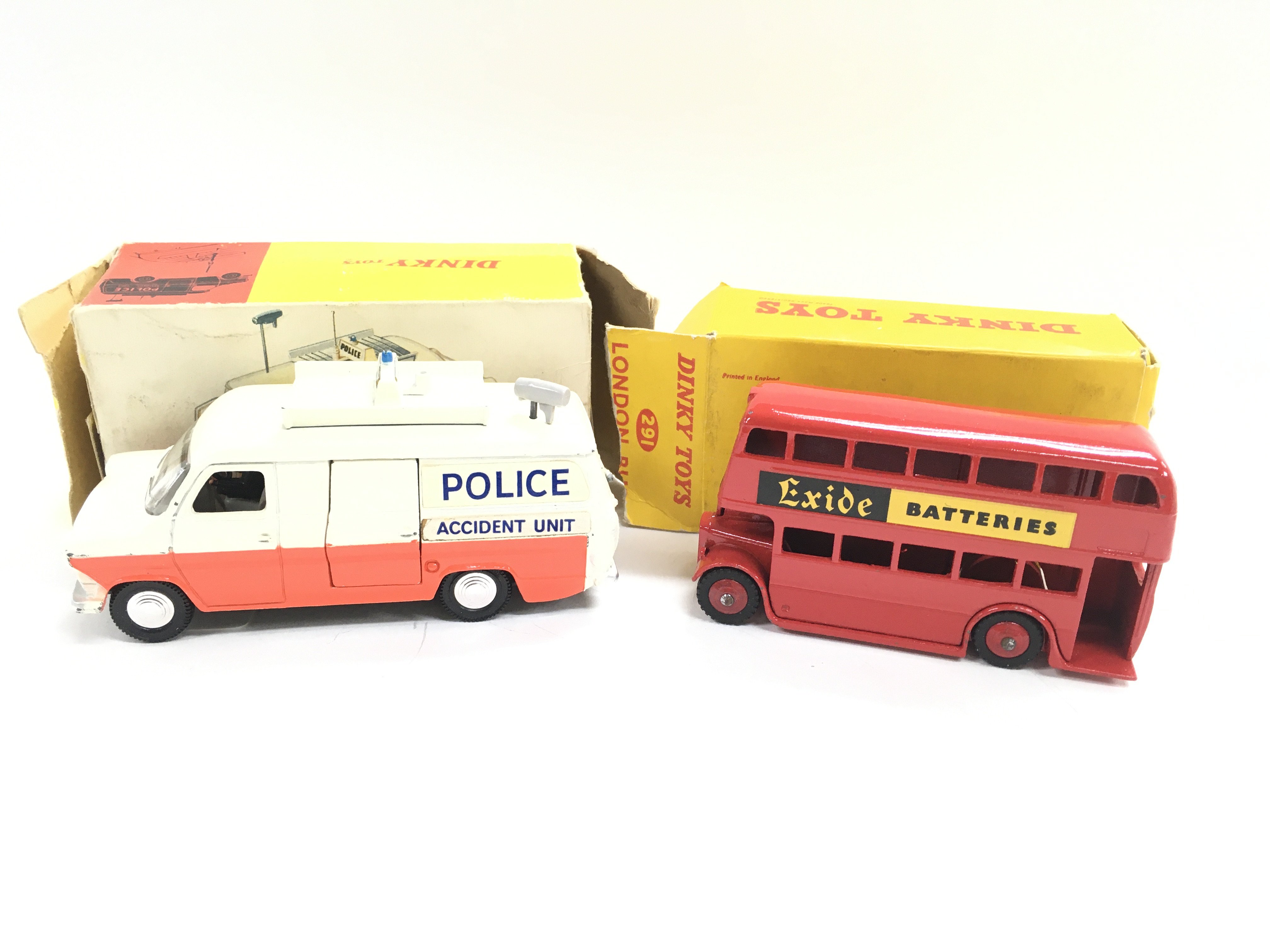 A a boxed Dinky Police Accident Unit #287 and a Lo