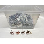 Large tub of lead figures include painted and unpa