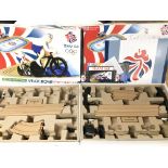 Two Team GB Scalextric velodrome cycling sets (incomplete). No reserve.