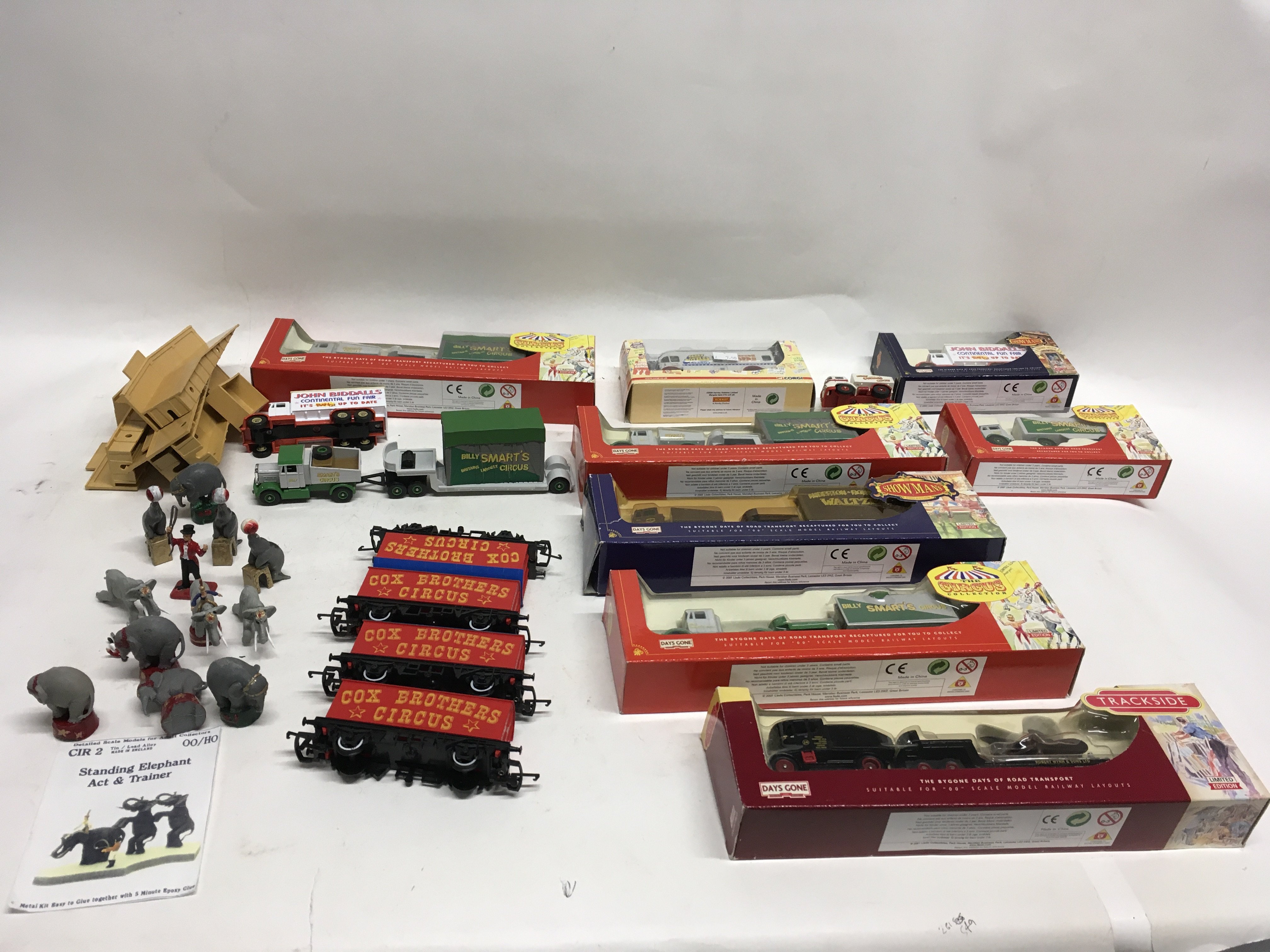 Collection of circus and funfair themed vehicles s