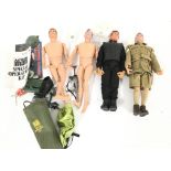 A Collection of Action Men 40Th with some accessories.