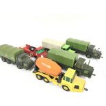 A Collection of Playworn Crescent Toys Trucks.