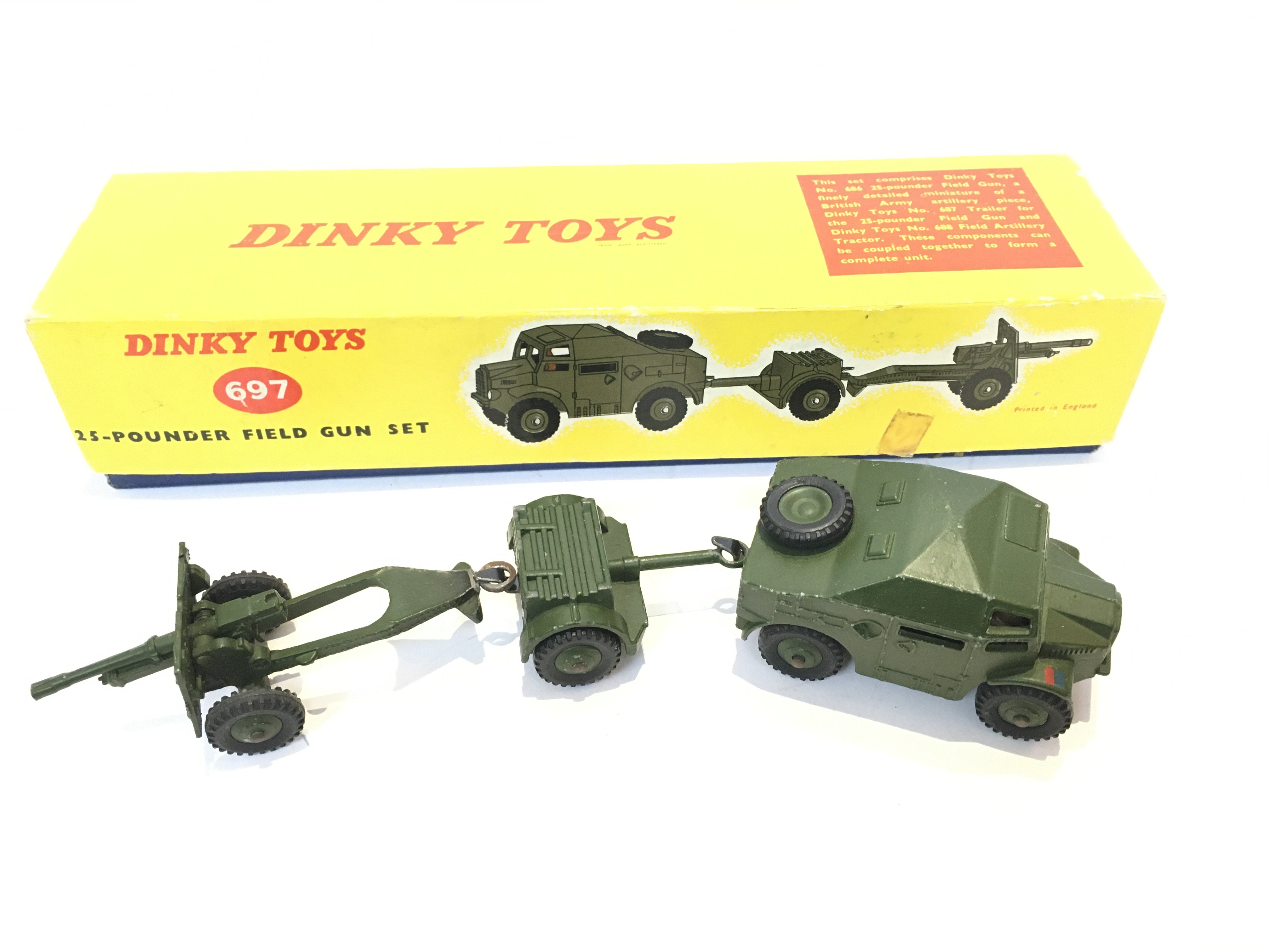 A Boxed Dinky 25-Pounder Field Gun Set #697. - Image 2 of 3