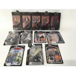 Collection of various Star Wars figures including
