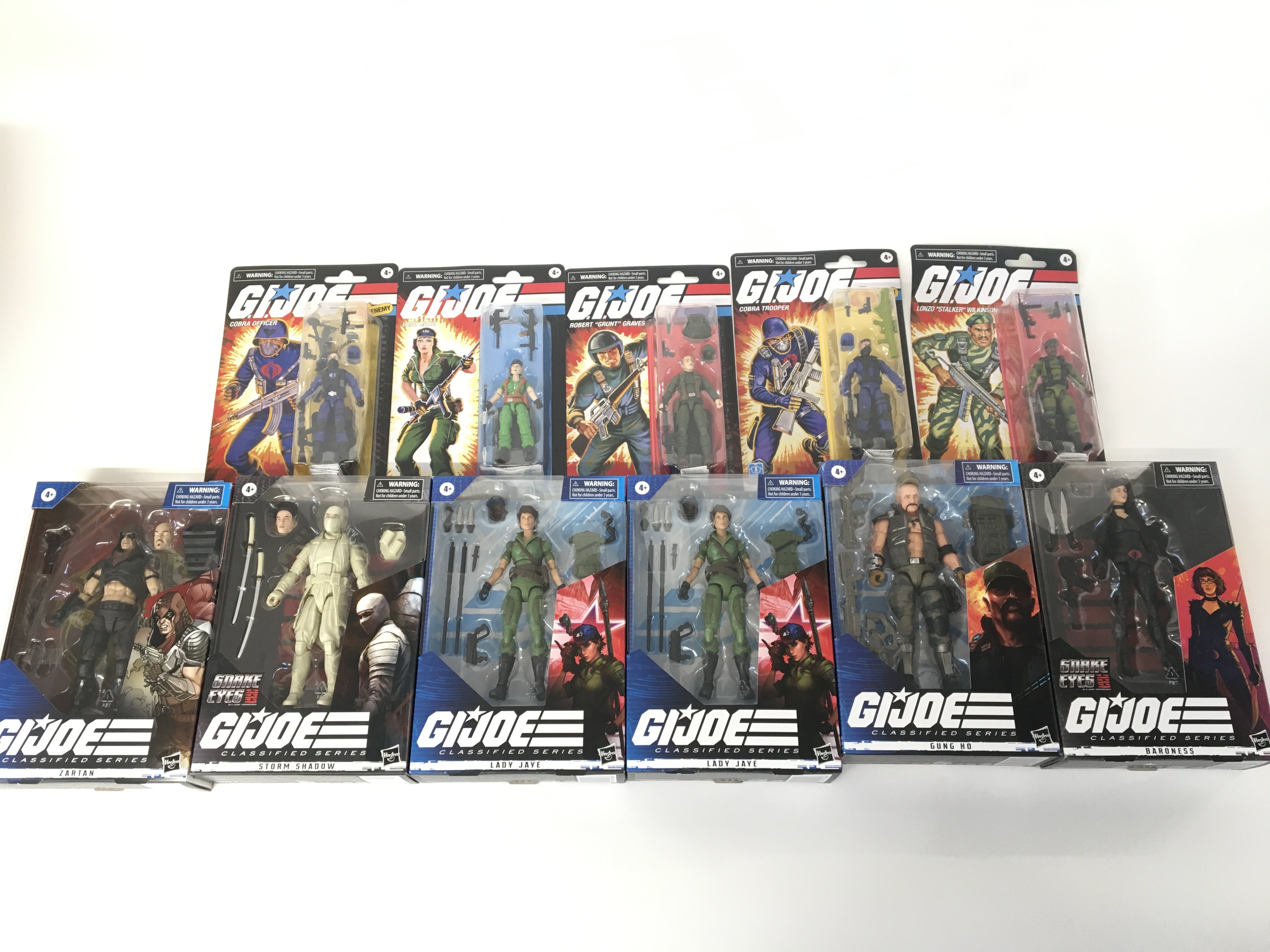 A collection of G I Joe classified and retro figur