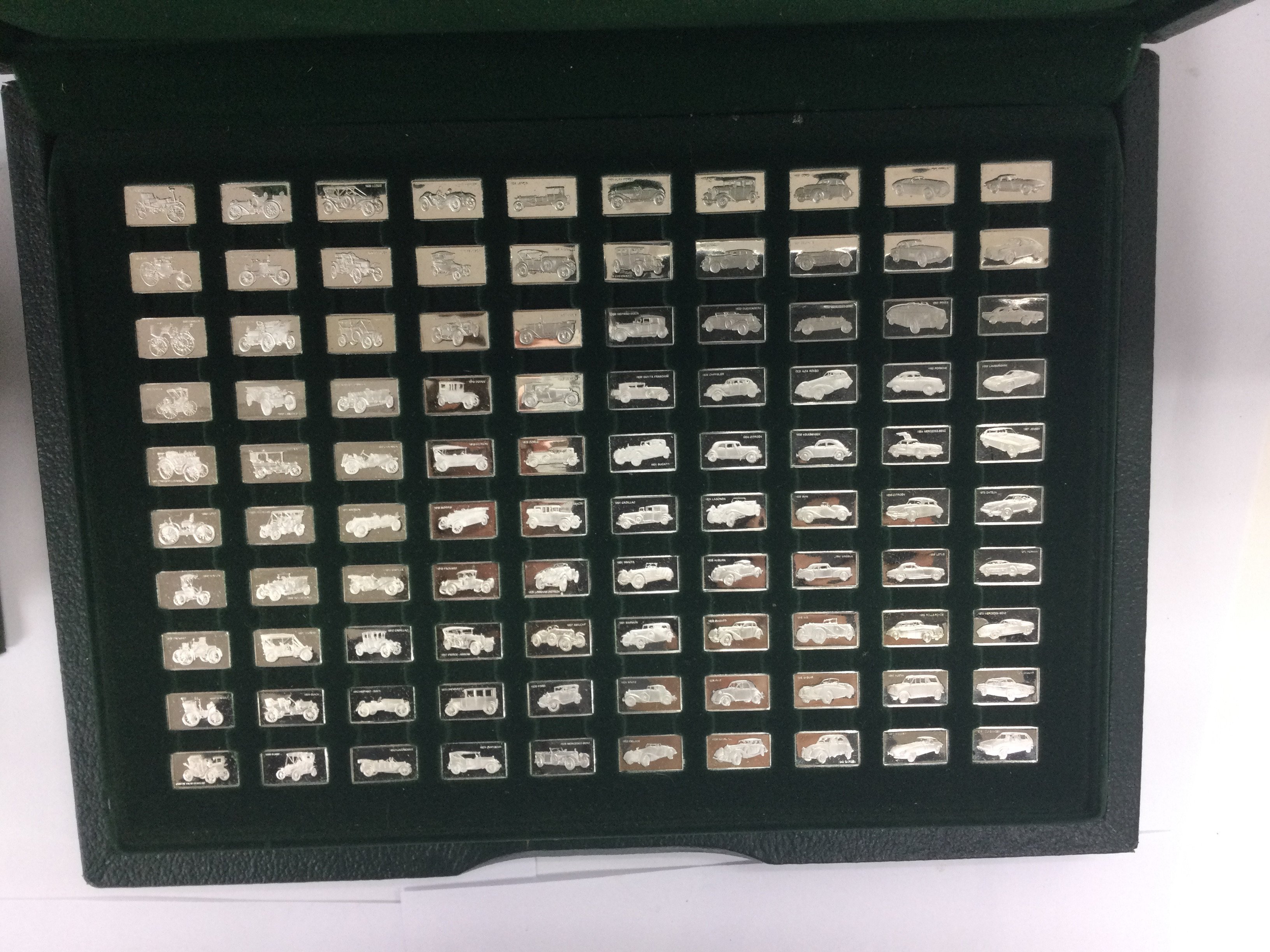 Another cased set of 100 greatest cars silver mini