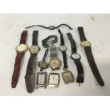 Bag of watches including silver