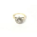 Hallmarked 9ct gold gemstone ring, size N