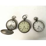 Silver pocket watches NO RESERVE