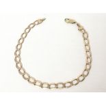 A 9ct gold open link bracelet , 4.8g