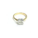 An 18ct yellow and white gold invisible set prince
