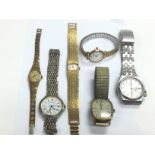 Six various watches including Rotary, Seiko, Tisso