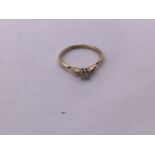 9ct gold diamond solitaire (size M) (a) approx 1.4