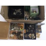 A box of costume jewellery.