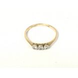 Hallmarked 9ct gold gemstone ring, size M