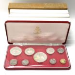 1974 Bahamas 9 coin Proof Set with Certificate of