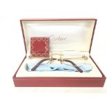 Cartier men's glasses cased