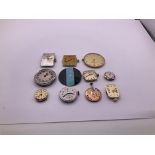 A selection of good watch movements to include two