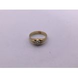 14ct (tested) diamond gypsy ring approx 6g (a)