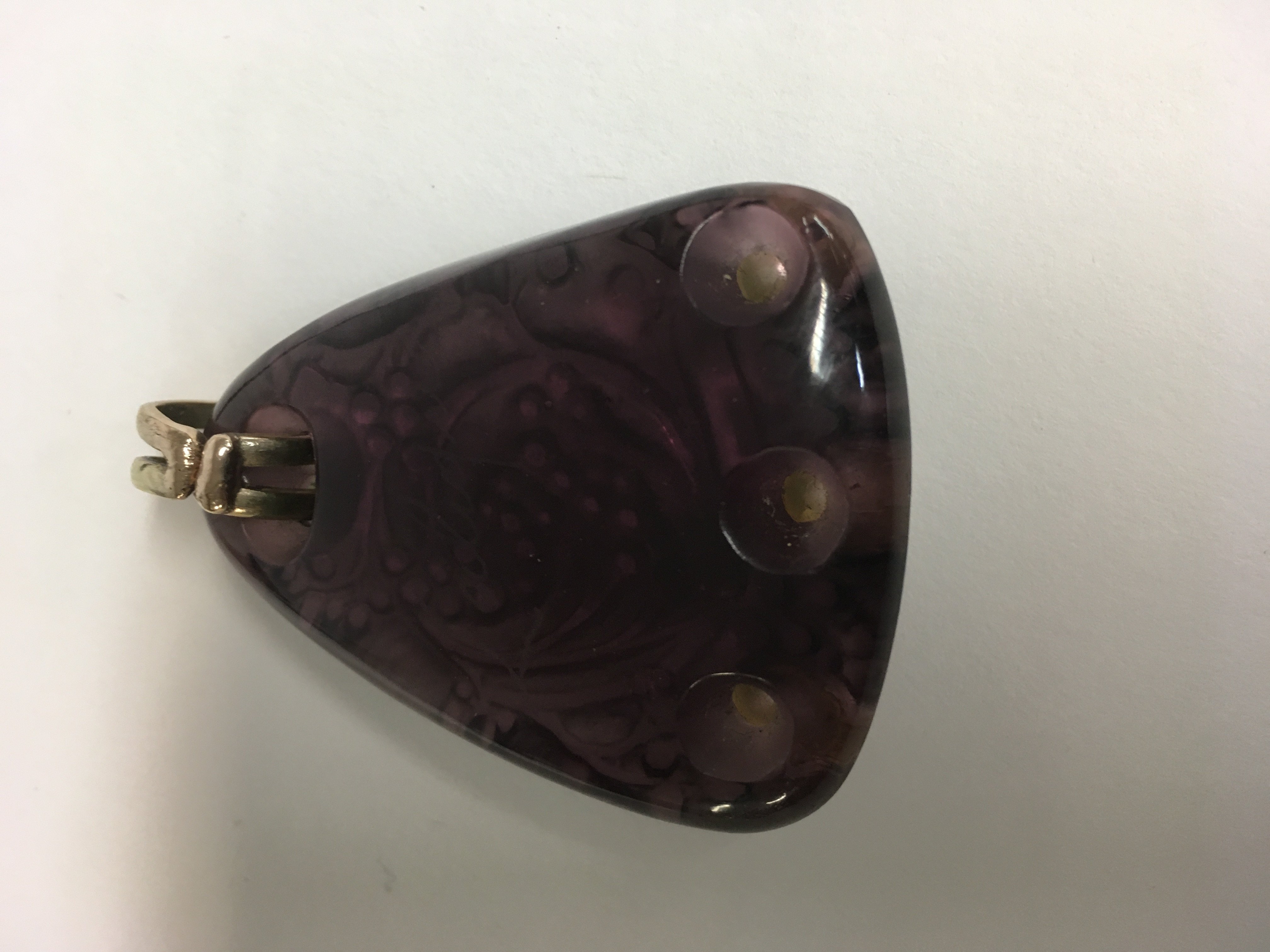 A Lalique amethyst berry design pendant with inset - Image 2 of 2