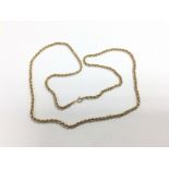 A 9ct gold rope chain, approx 5.9g.