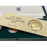 1980 Gold 4-Coin Sovereign Proof Set consists of:1