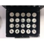 A cased 20th edition silver bullion coin set of th