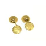 A pair of 18ct gold cufflinks total weight 5.30g a