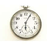 A large CYMA pocket watch with Mexican silver chai