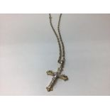 9ct crucifix on 9ct belcher weight is less than 10g (A)