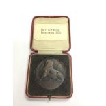 A cased 1924 British Empire Exhibition medallion.