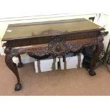 A George III Irish style mahogany hall table the r