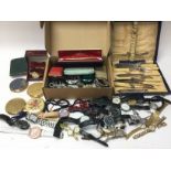 A cased gents Rotary watch plus other watches, costume jewellery, Parker pen etc.