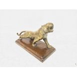 Brass tiger ornament made in Almazan, Spain. Base