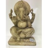 A carved alabaster figure of Ganesha. Height 31cm