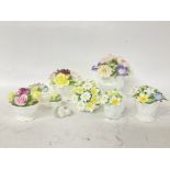 China flower ornaments by Royal Doulton, Coalport,