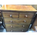 A mahogany chest of draws. 100cm wide 48 deep 110