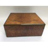 A walnut cigar humidor