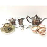 Silver plate ware and Severn tea set