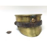 INERT WW1 British Trench Art in the form of a Kepi Hat/ Ashtray. The hat fashioned from an 18
