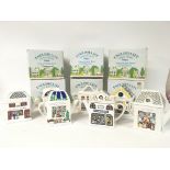 A collection of English Life boxed Wade tea pots